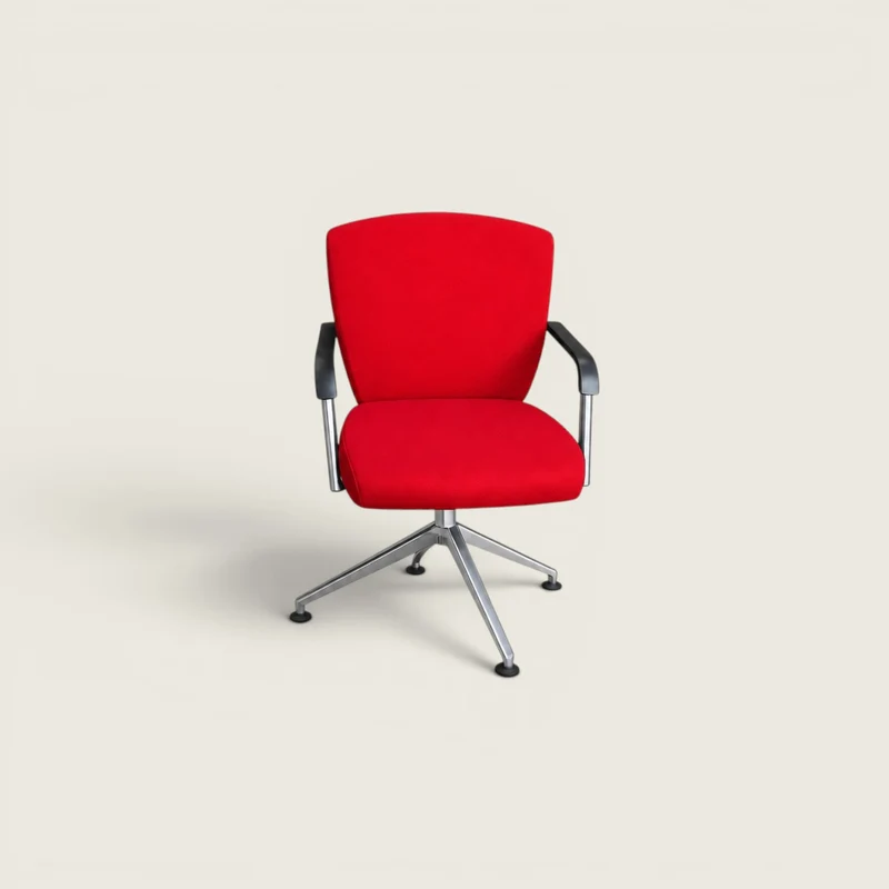 Pledge: Conference/Meeting Chair in Red Fabric - Refurbished