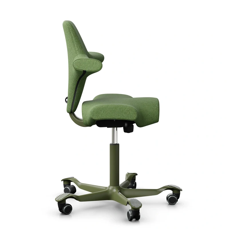 HAG Capisco 8106 - MLF018 Green / Moss Grey / 200 mm / Universal Wheels