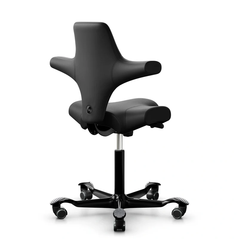 HAG Capisco 8106 - PU215816 Black (Synthetic Leather) / Black / 200 mm / Universal Wheels
