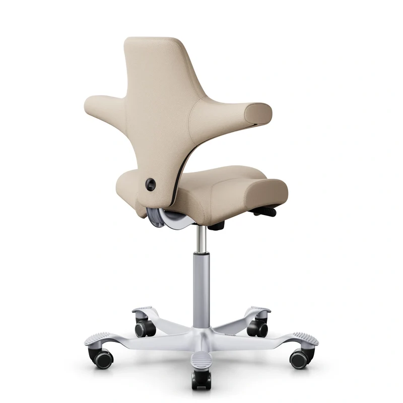 HAG Capisco 8106 - SC61188 Light Beige / Silver / 200 mm / Universal Wheels