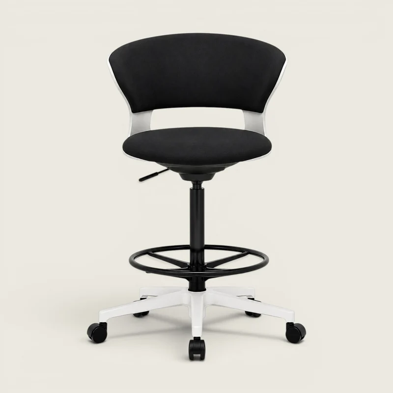 Sedus: se:flex Counter Chair in a White Back shell and Black Seat - Refurbished