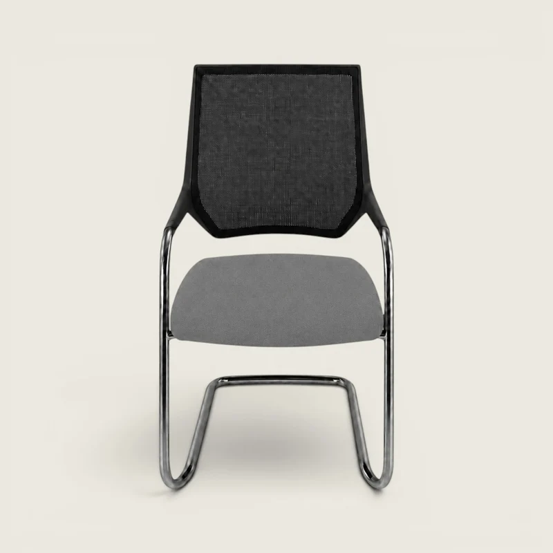 Sedus: Quarterback Cantilever Chair With a Black Mesh Back and Grey Seat - Refurbished