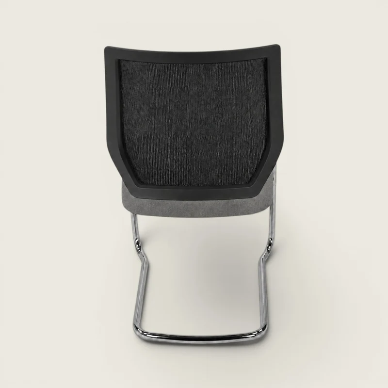 Sedus: Quarterback Cantilever Chair With a Black Mesh Back and Grey Seat - Refurbished