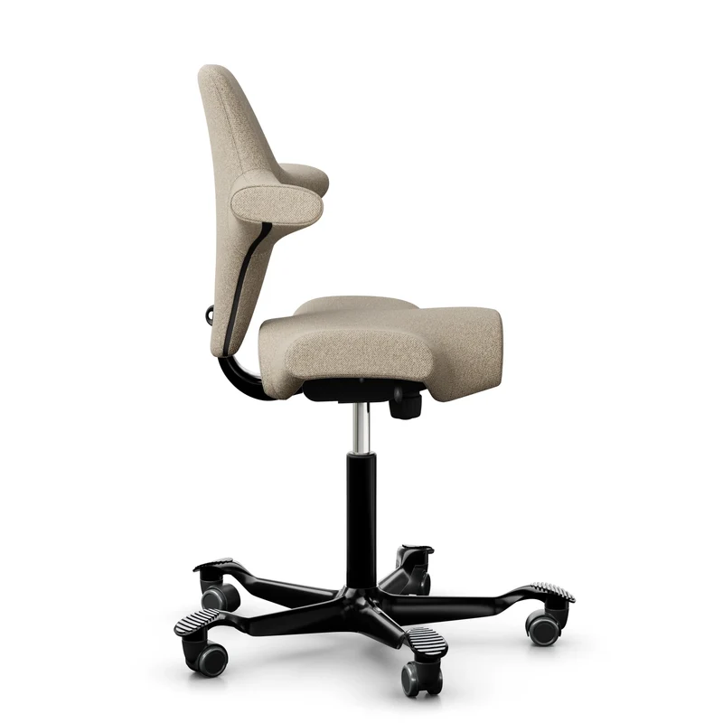 HAG Capisco 8106 - MLF012 Beige / Black / 200 mm / Universal Wheels