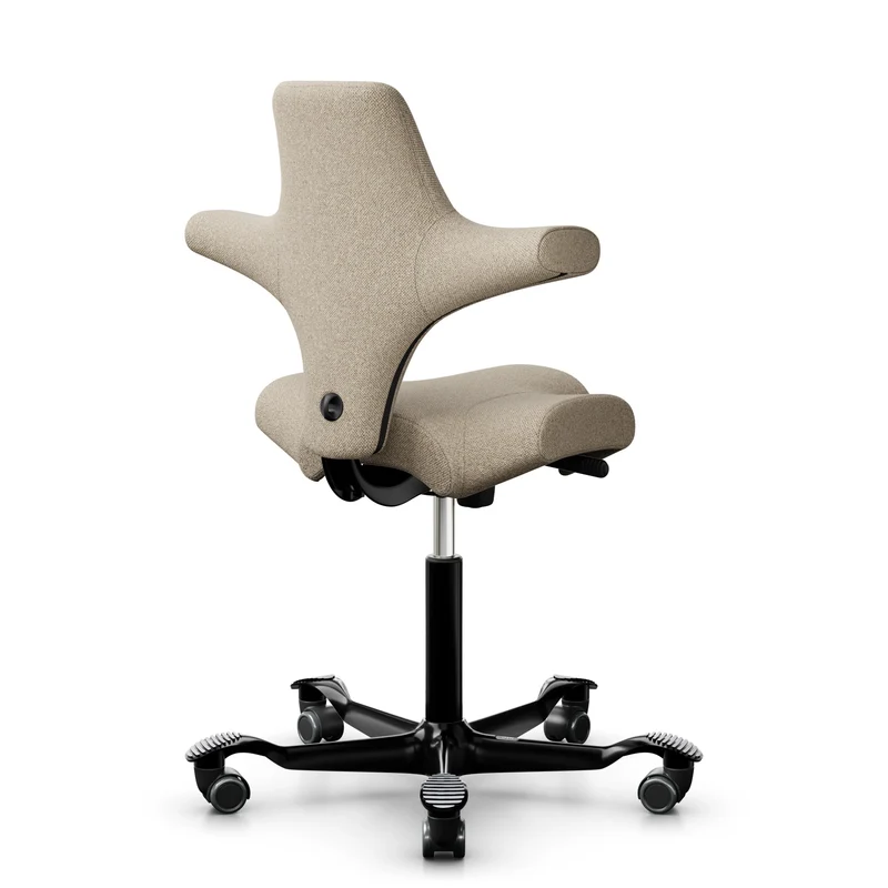HAG Capisco 8106 - MLF012 Beige / Black / 200 mm / Universal Wheels