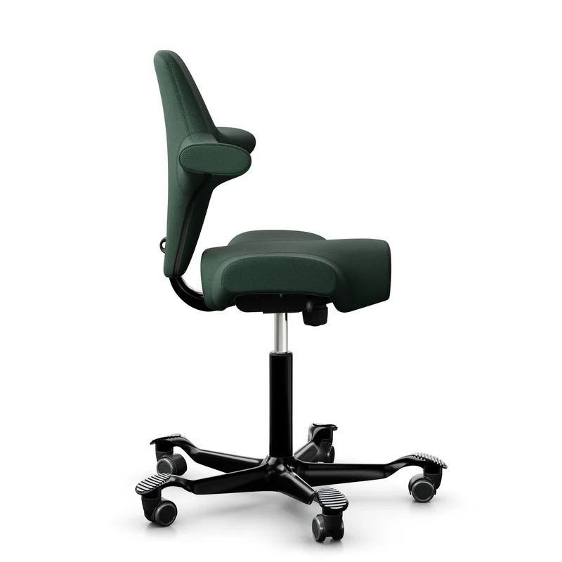 HAG Capisco 8106 - SC68209 Dark Green / Black / 200 mm / Universal Wheels