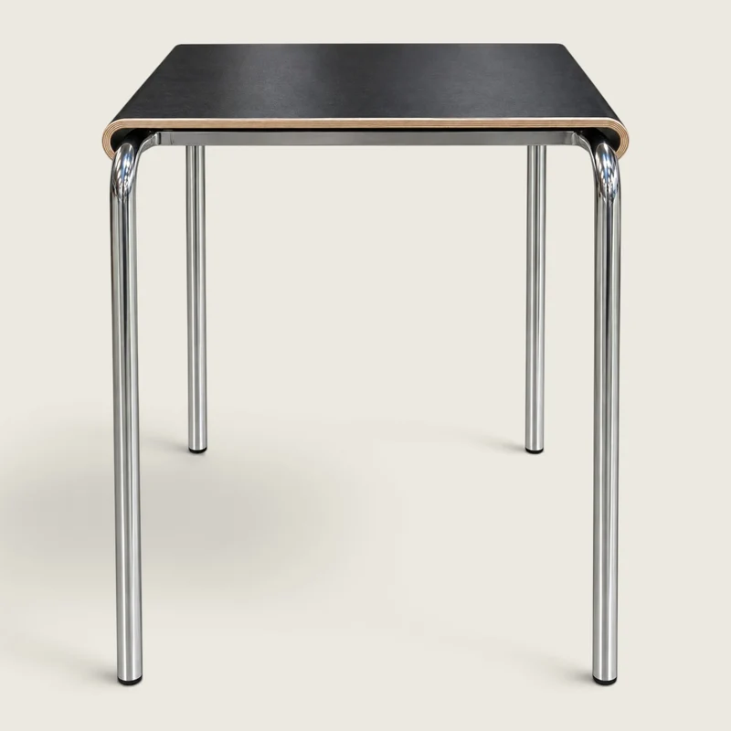 Saxen: Black Laminate & Chrome Four-Leg Multipurpose Table - Refurbished