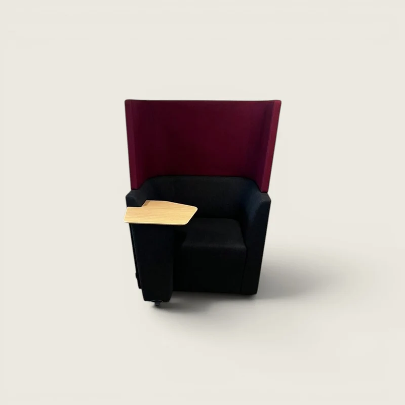 Orangebox: Away From The Desk (AFTD) High-Back Single Sofa in Burgundy and Black - Refurbished