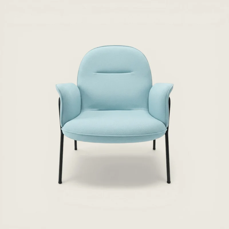 Saxen: Soft Visitors/Side Chair in Light Blue - Refurbished