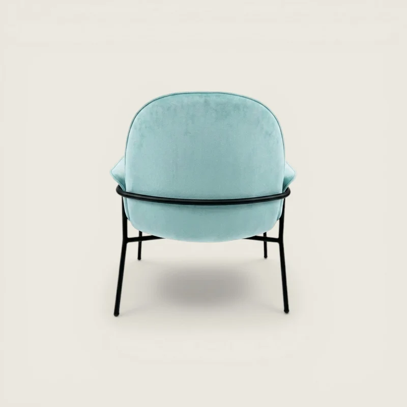 Saxen: Soft Visitors/Side Chair in Light Blue - Refurbished