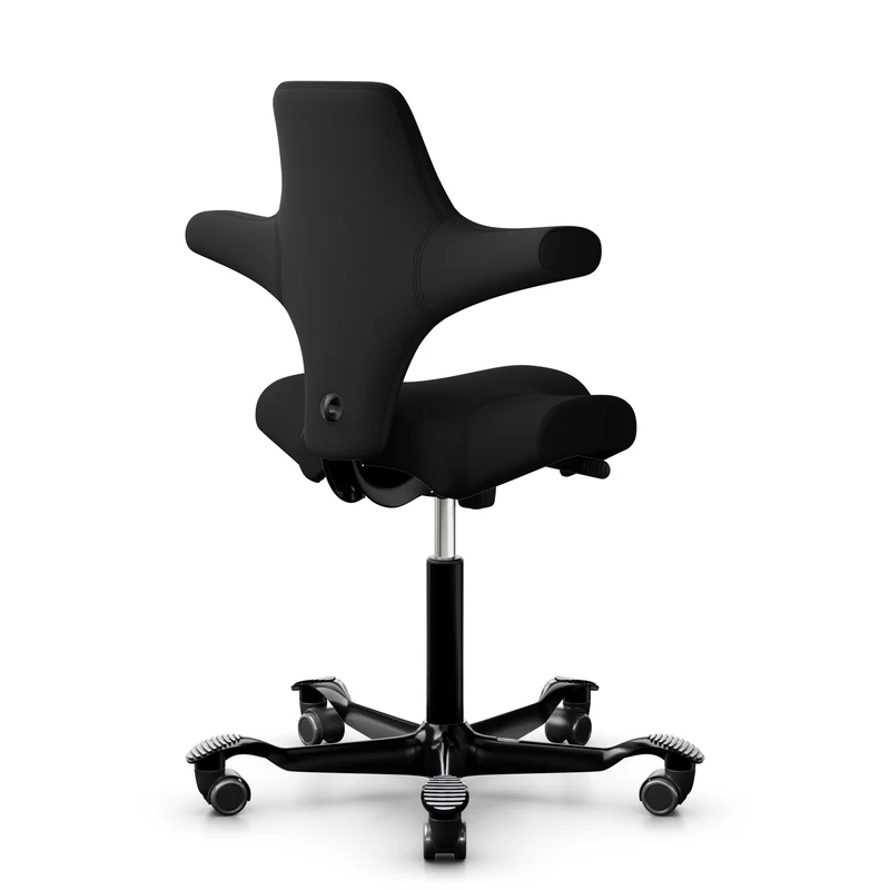 HAG Capisco 8106 - EXR009 Black / Black / 265 mm / Wheels for hard floor