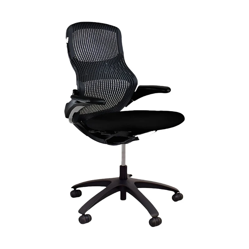 Knoll: Generation Task Chair with Black Frame in Black Fabric - Refurbished