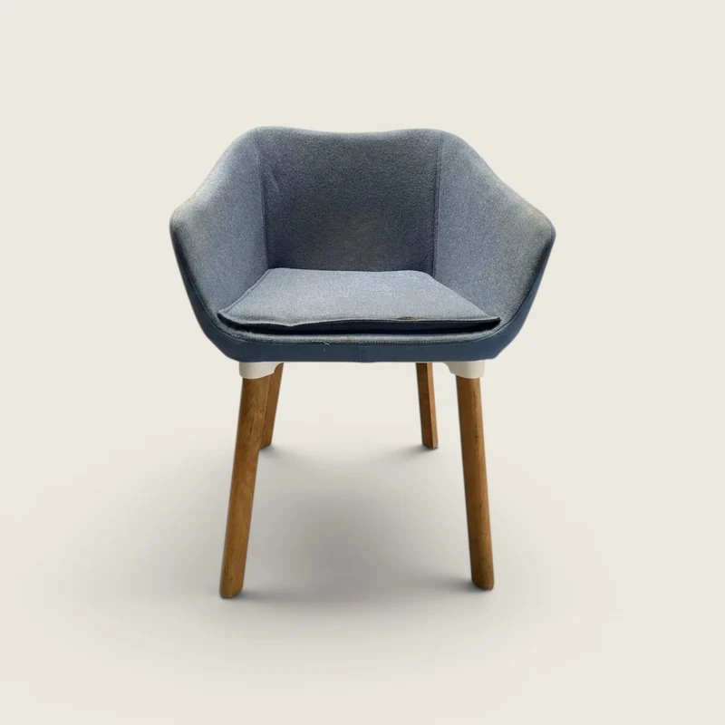 Modus: Visitors/Side Chair In Blue Fabric - Refurbished