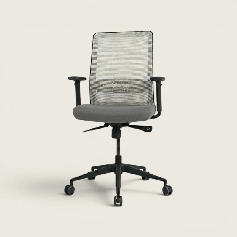 Bestuhl: S30 Task Chair in Grey Fabric With a Cream Mesh Back - Refurbished
