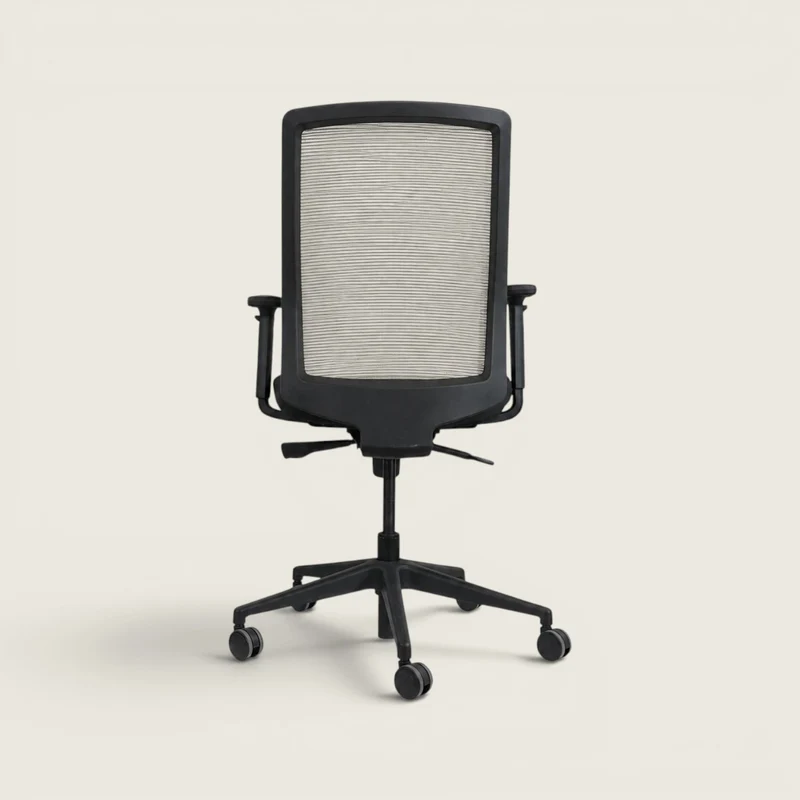 Bestuhl: S30 Task Chair in Black Fabric With a Cream Mesh Back - Refurbished