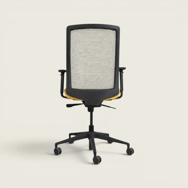 Bestuhl: S30 Task Chair in Yellow Fabric with a Cream Mesh Back - Refurbished