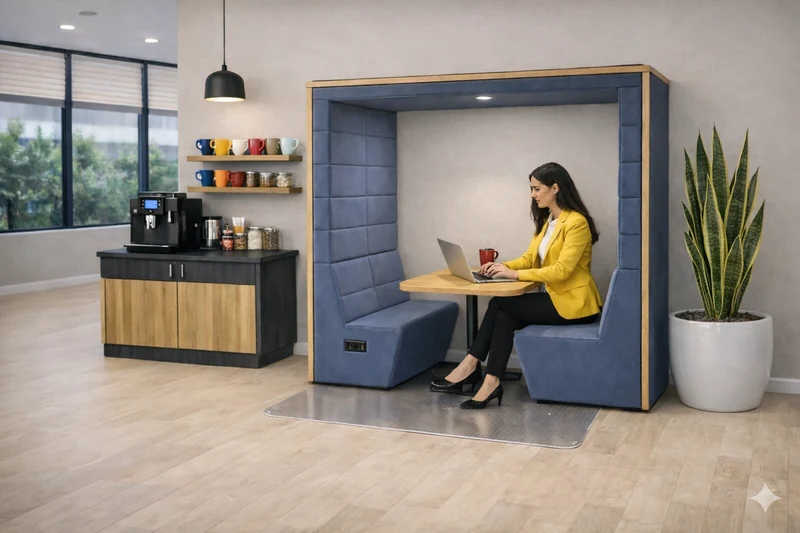 Spacestor: Booth in Blue- Refurbished