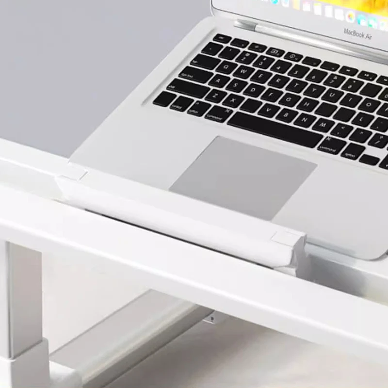Modern Minimalist Rectangular MDF Carbon Steel Folding Desk Adjustable Height For Bedroom