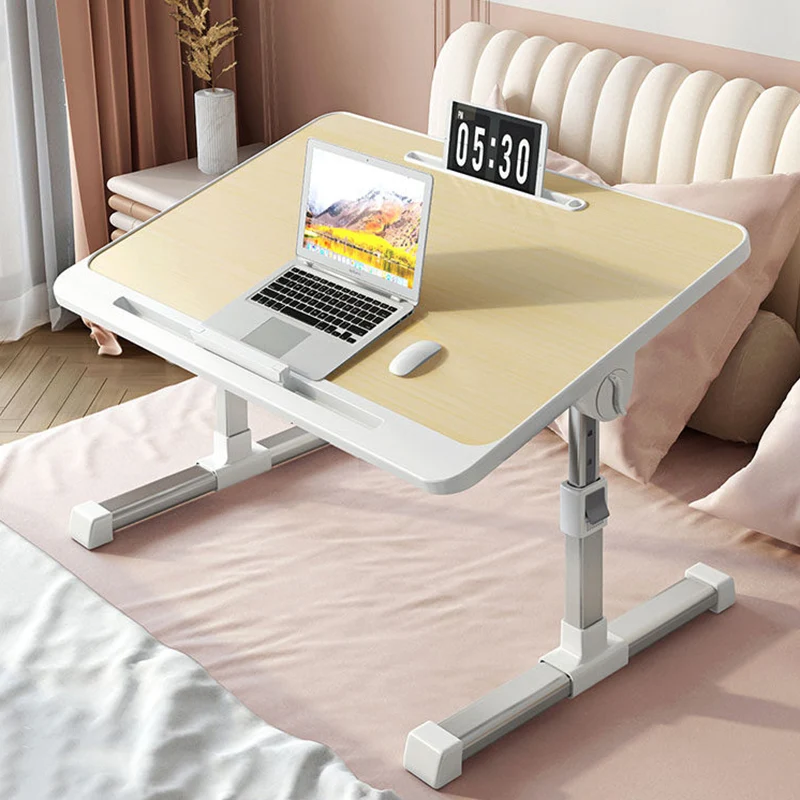Modern Minimalist Rectangular MDF Carbon Steel Folding Desk Adjustable Height For Bedroom