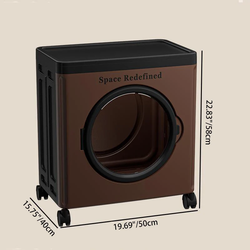 Modern Minimalist PP PET Rectangular Storage Cabinet Large Capacity Movable Folding Organizer For Living Room & Bedroom