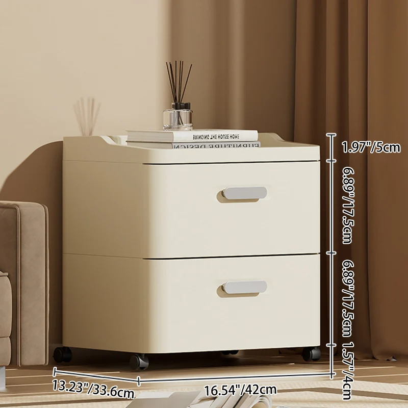 Modern Minimalist PP Rectangular Movable Storage Cabinet 2/3/4/5-Drawer For Living Room