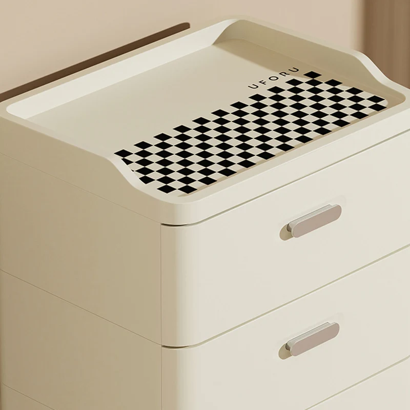 Modern Minimalist PP Rectangular Movable Storage Cabinet 2/3/4/5-Drawer For Living Room