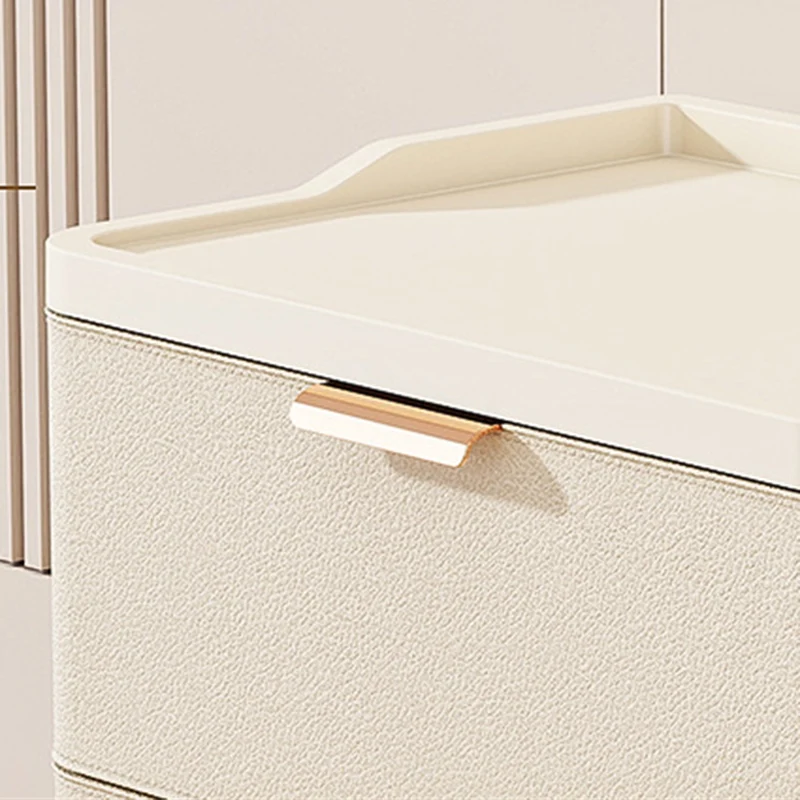 Modern Minimalist PP Rectangular Movable Storage Cabinet 5-Drawer For Living Room
