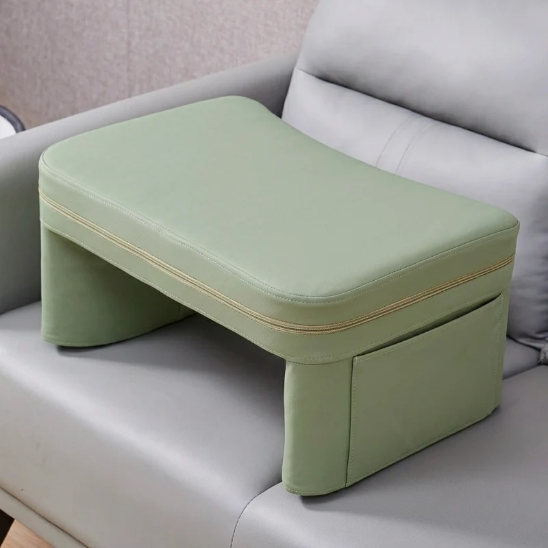 Modern Minimalist Rectangle Curved PU Leather EVA Foam Lap Desk For Bedroom