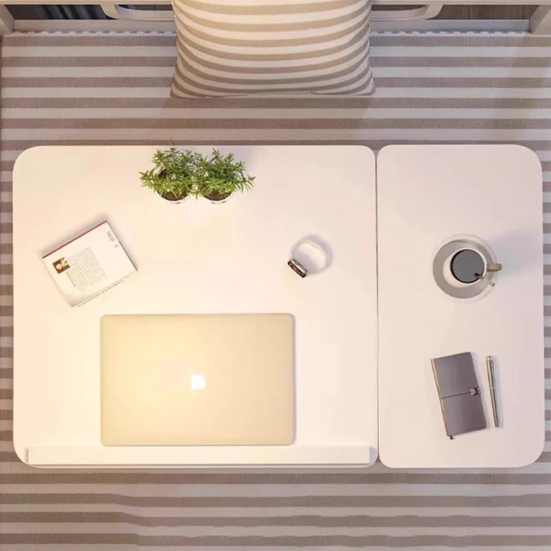 Contemporary Scandinavian Rectangular MDF Iron Folding Laptop Desk Desktop Adjustable For Bedroom