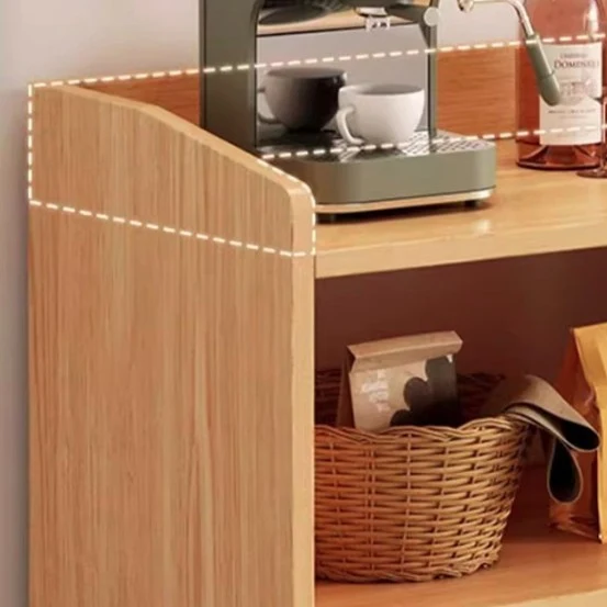Modern Minimalist MDF Rectangular Storage Cabinet 2-Tier Compartment Design For Living Room