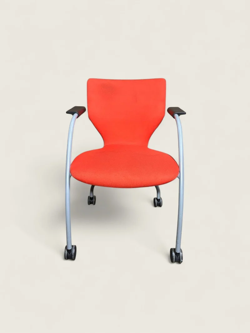 Orangebox: Orange Visitors Side chair with Castors - Refurbished