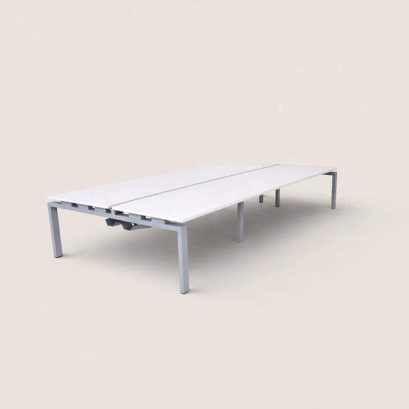 Senator Bench Desk 4 Way - 2800mm x 1600 Workstation - No Screen - Refurbished