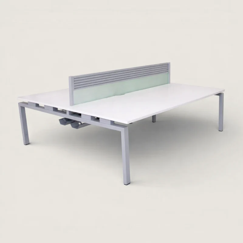 Senator Bench Desk 2 Way - 1600mm x 1600mm Workstation with Screens - Refurbished