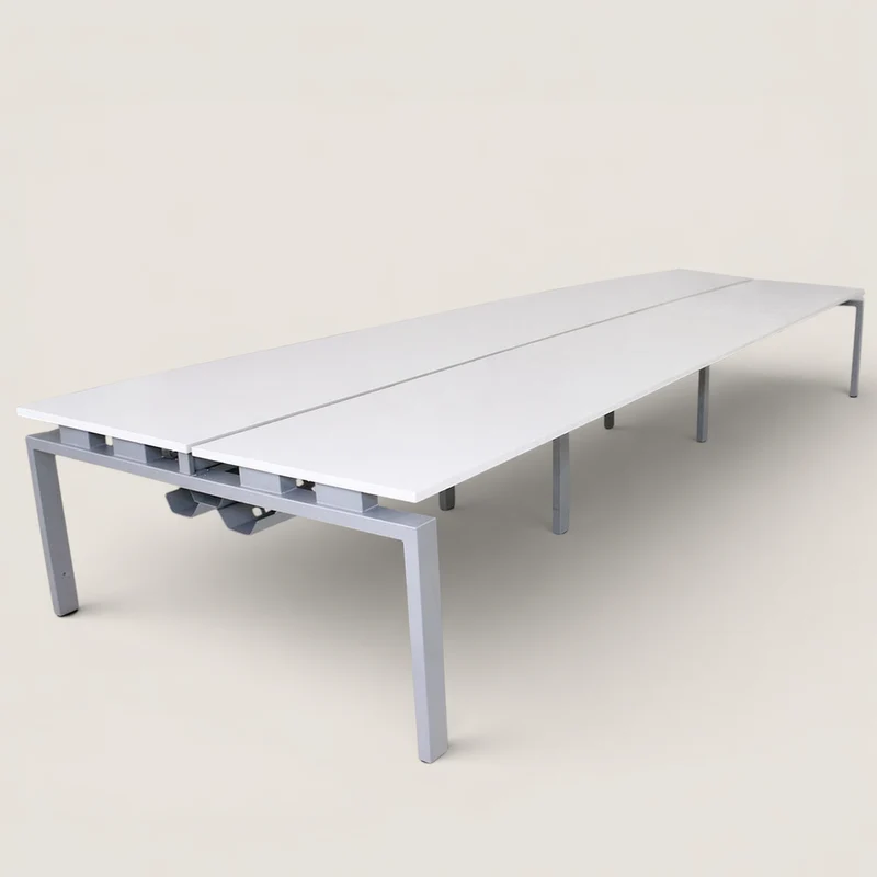 Senator Bench Desk 6 Way - 4200mm x 1600mm Workstation - No Screen - Refurbished