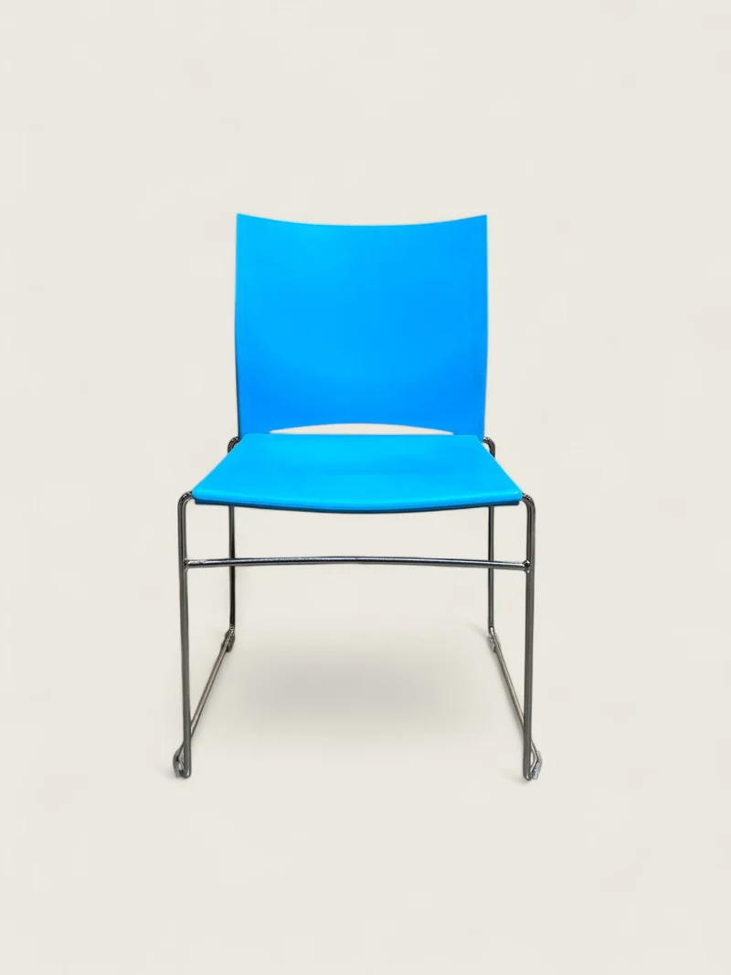Connection: Blue Visitors Side Chair - Refurbished