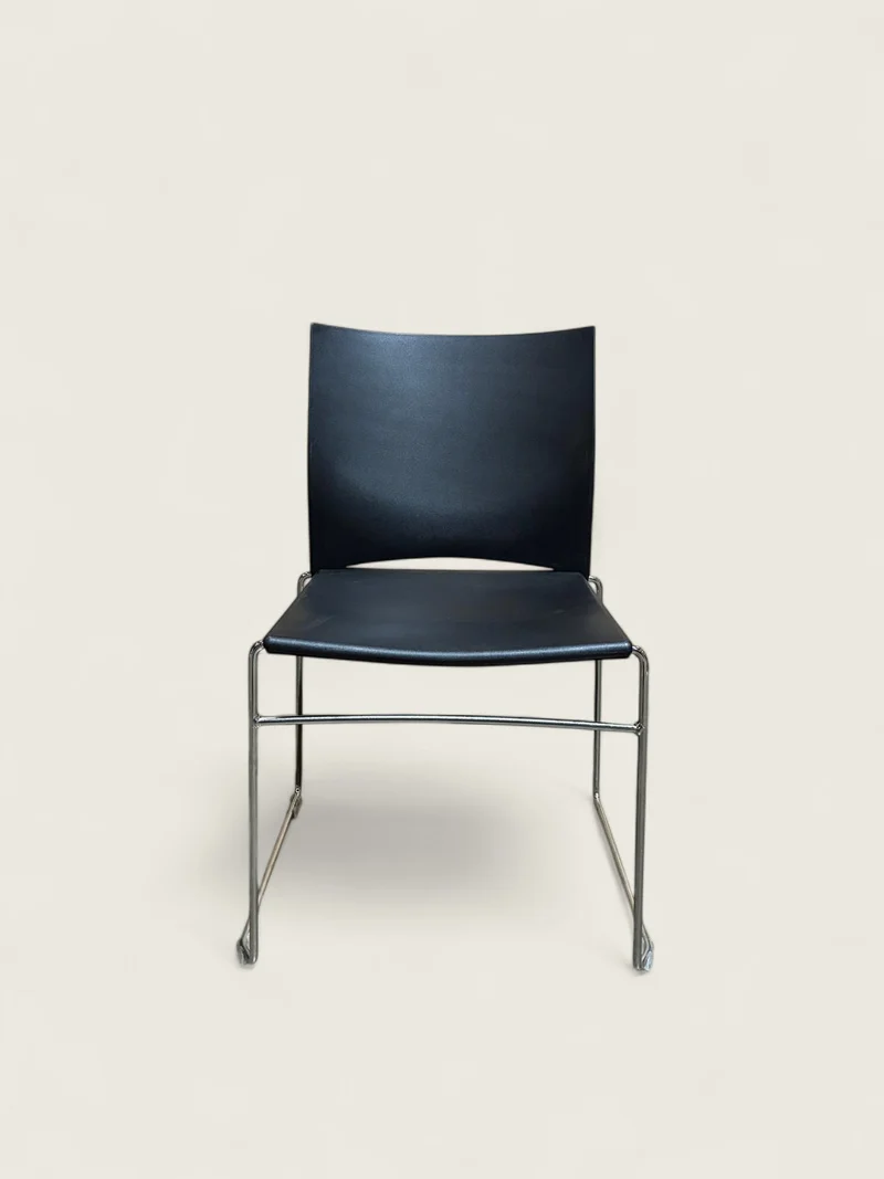 Connection: Black Visitors Side Chair - Refurbished