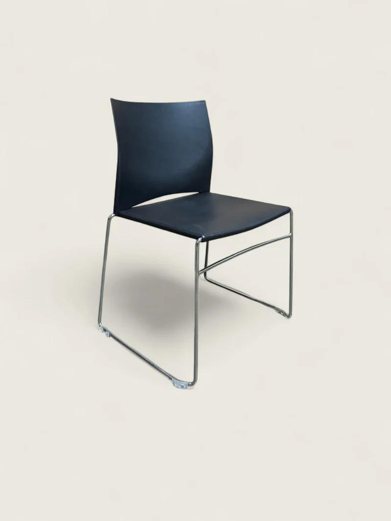 Connection: Black Visitors Side Chair - Refurbished