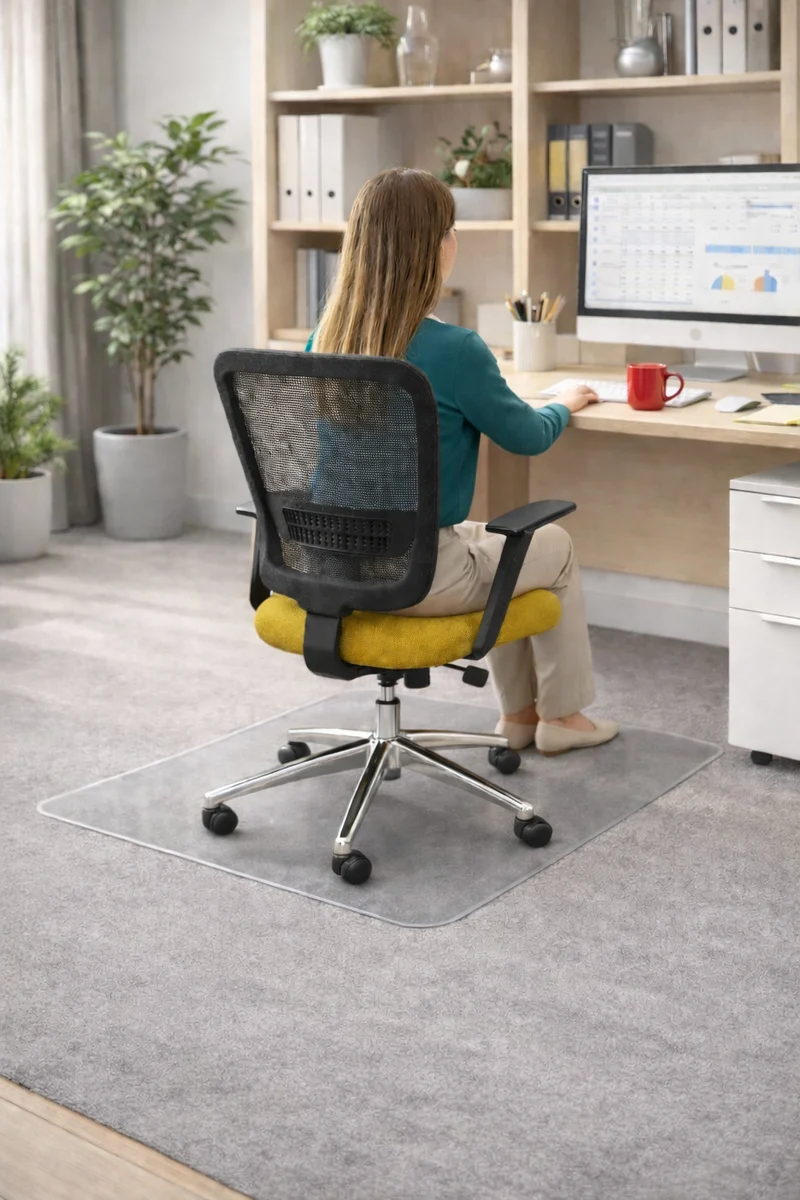 Saxen Don't Task Chair in Yellow Fabric - Refurbished