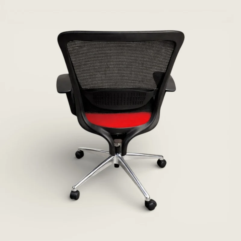 Saxen Don't Task Chair in Red Fabric - Refurbished