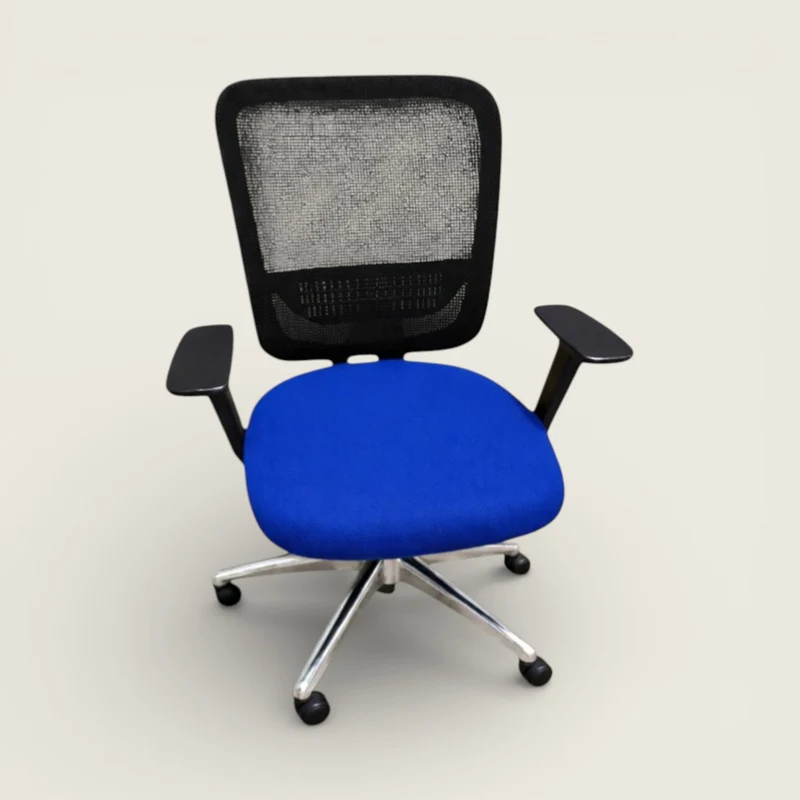 Saxen Don't Task Chair in Blue Fabric - Refurbished