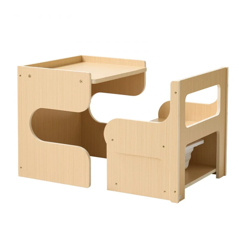 Conjunto Mesa Cadeira Montessori Madeira 1-5 Anos