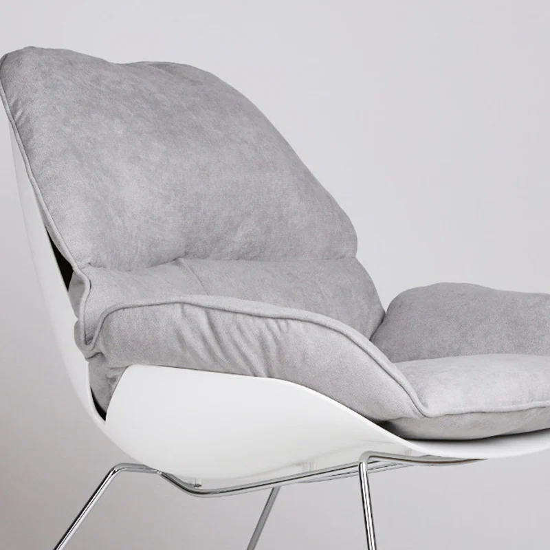 Contemporary Nordic Reception Chair - Upholstered PP Fabric Lounge Chair With Steel Frame For Office, Cafe & Living Room
