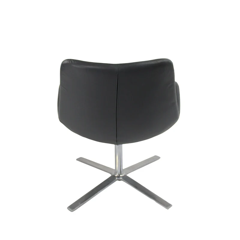 Orangebox: Avi Low Back Chair in Grey Leather - Refurbished