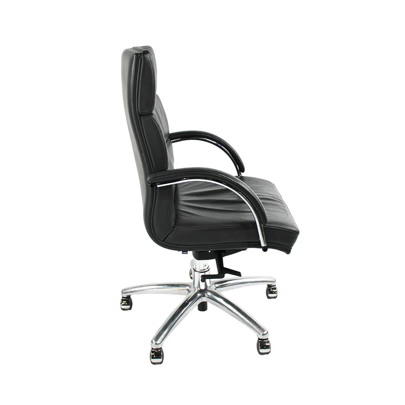 William Hands: Orion Soft Overstitch Executive Chair in Grey Leather - Refurbished