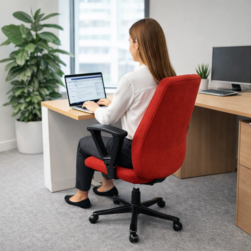 Kinnarps: Red Task Chair - Refurbished