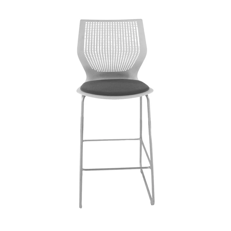 Knoll: Multigeneration Stool in Grey Fabric - Refurbished