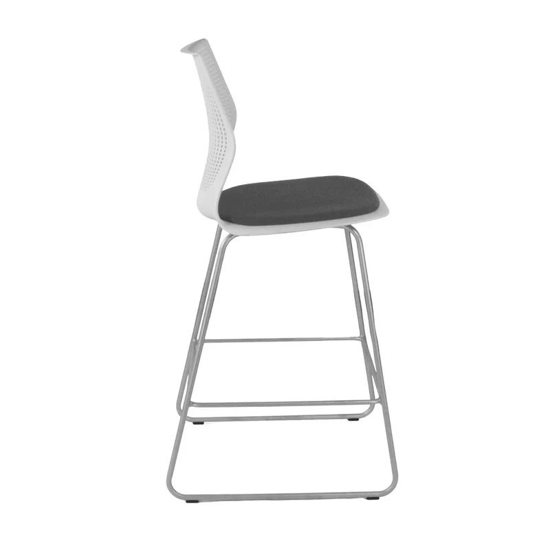 Knoll: Multigeneration Stool in Grey Fabric - Refurbished
