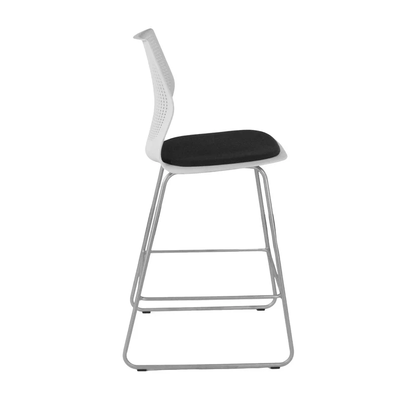 Knoll: Multigeneration Stool in Black Fabric - Refurbished