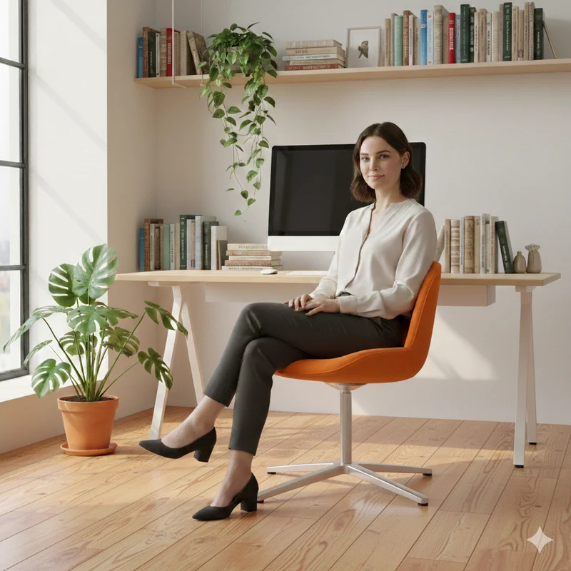 Orangebox: Orange - Track Swivel Chair: - Refurbished