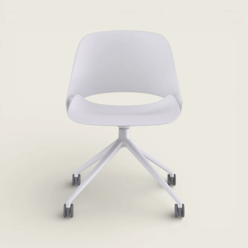 Humanscale: White Trea Side Chair on casters - Refurbished